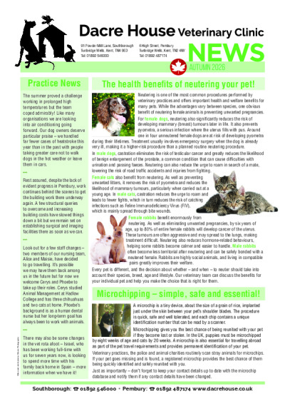 Autumn 2026 newsletter